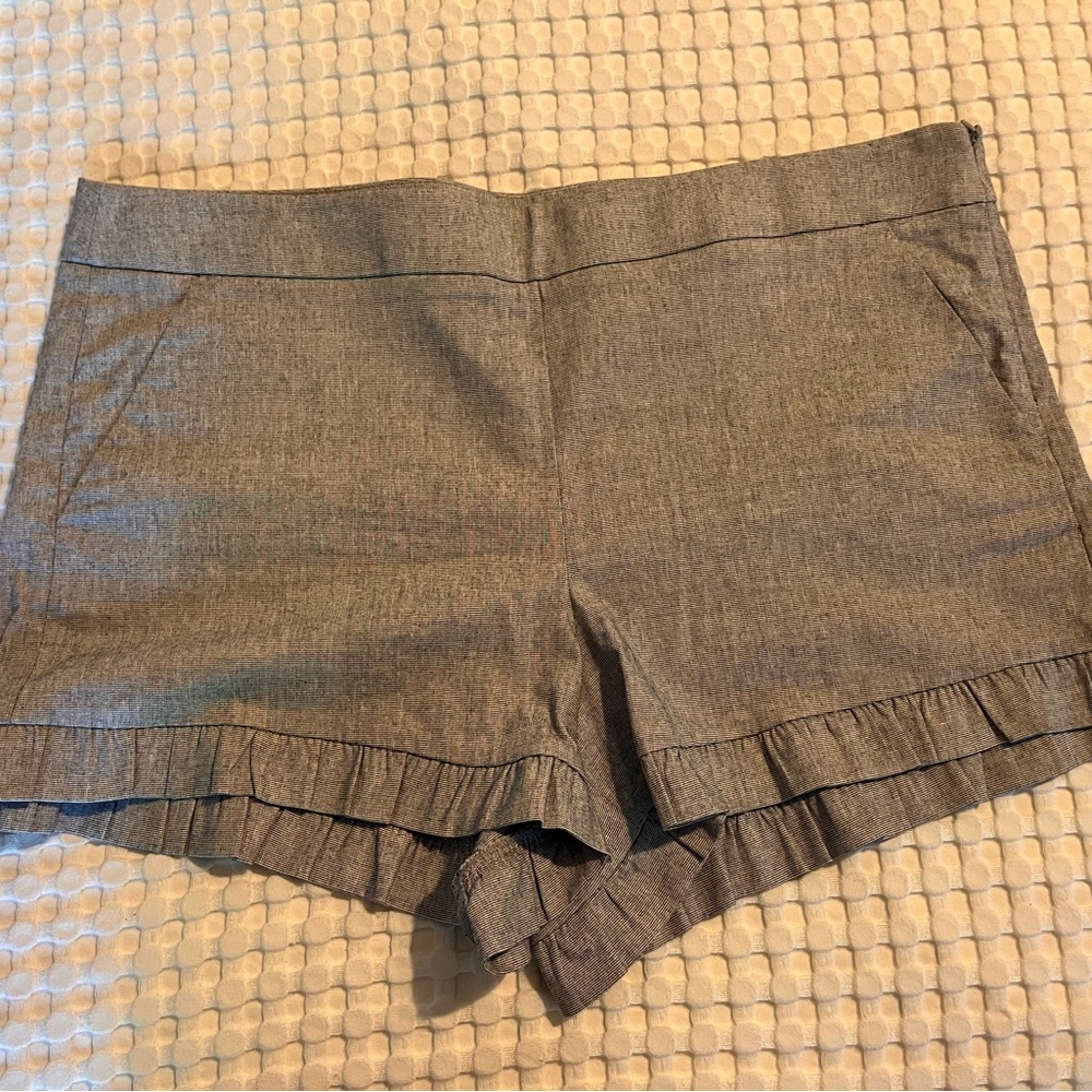 LOFT Gray High Waist Structured Shorts